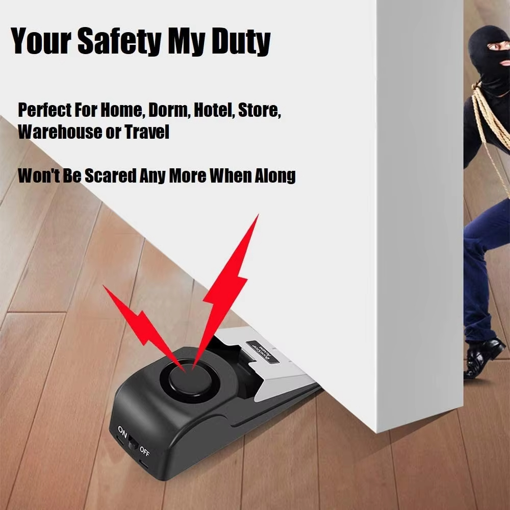 Door Stop Alarm - 120db Wireless Anti-theft Alarm Door Stop