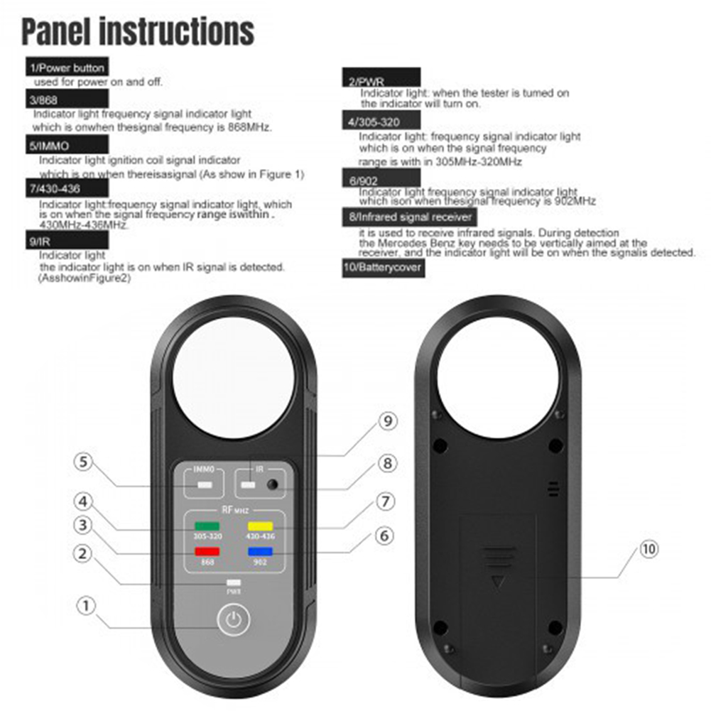 K3 Remote Key For Frequency Te - Co Detector Plug recension och pris