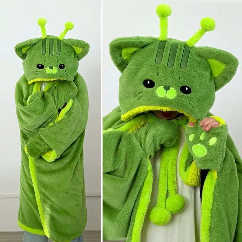 Cartoon Cute Alien Cat Hooded  - Fire Blanket Kitchen recension och pris