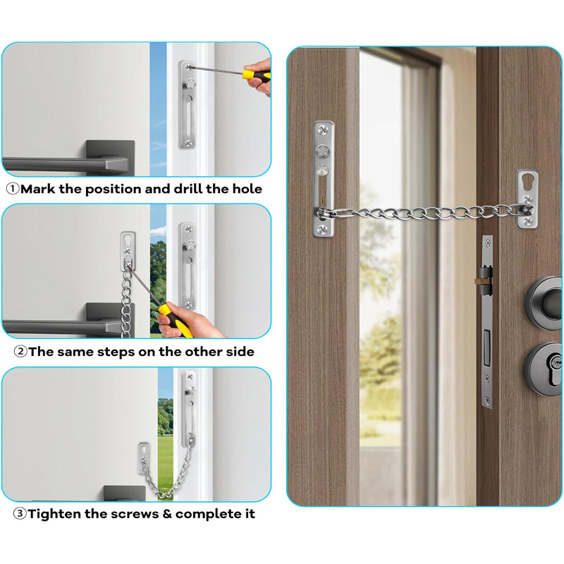 Stainless Steel Door Chain Loc - Security Chain Door recension och pris